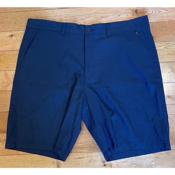 O'Neill Mens Walking Shorts Navy Blue Stripe Hiking Carson Size 40‎ - Picture 1 of 6